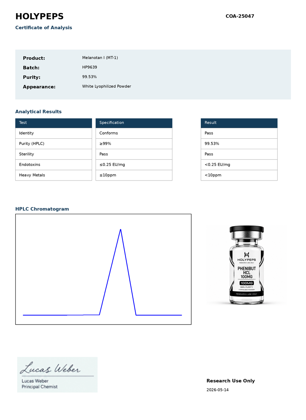 Melanotan I (MT-1) 100MG - Pigmentation Research Enhancement